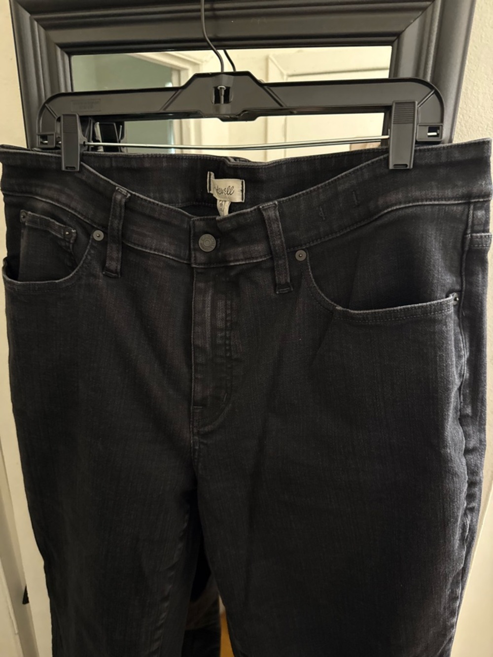Madewell Black Cropped Mid-Rise Jeans